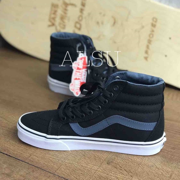 NWT VANS SK8-HI Reissue Canvas Black Dark Slate W - Picture 4 of 8